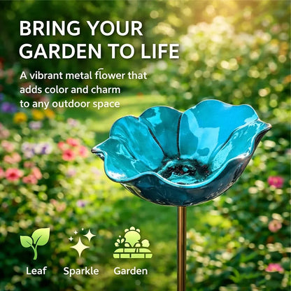 Outdoor-Ready Flower Garden Stake for Garden Display