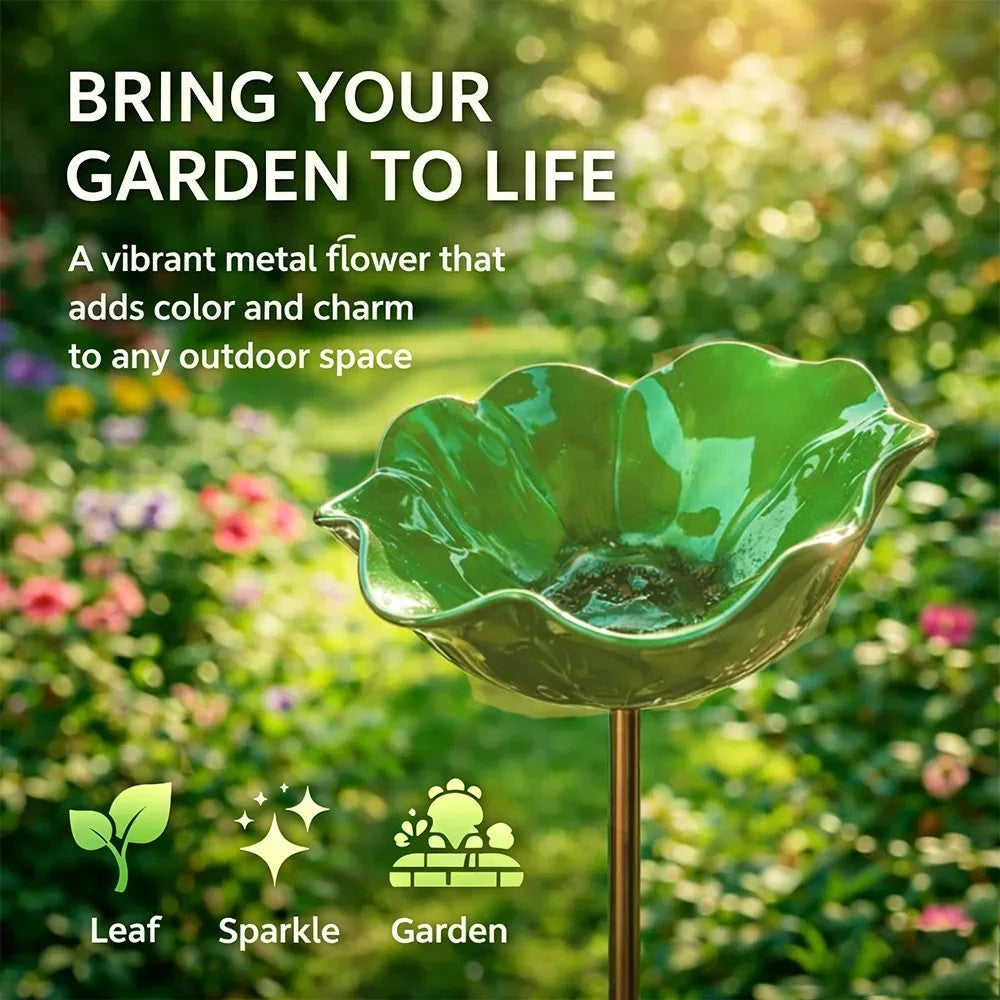 Outdoor-Ready Flower Garden Stake for Garden Display