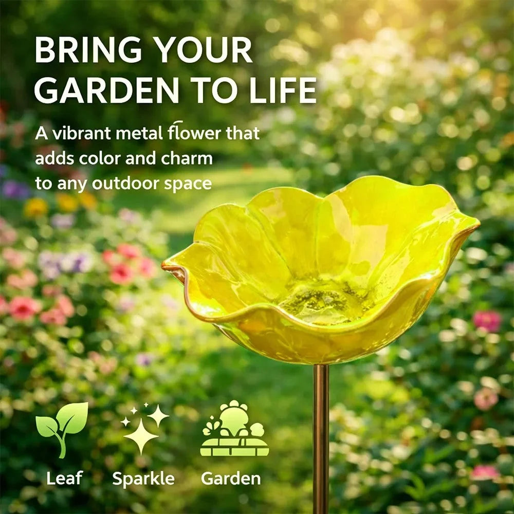 Outdoor-Ready Flower Garden Stake for Garden Display