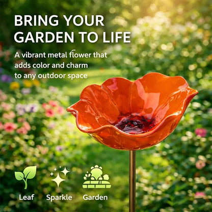 Outdoor-Ready Flower Garden Stake for Garden Display