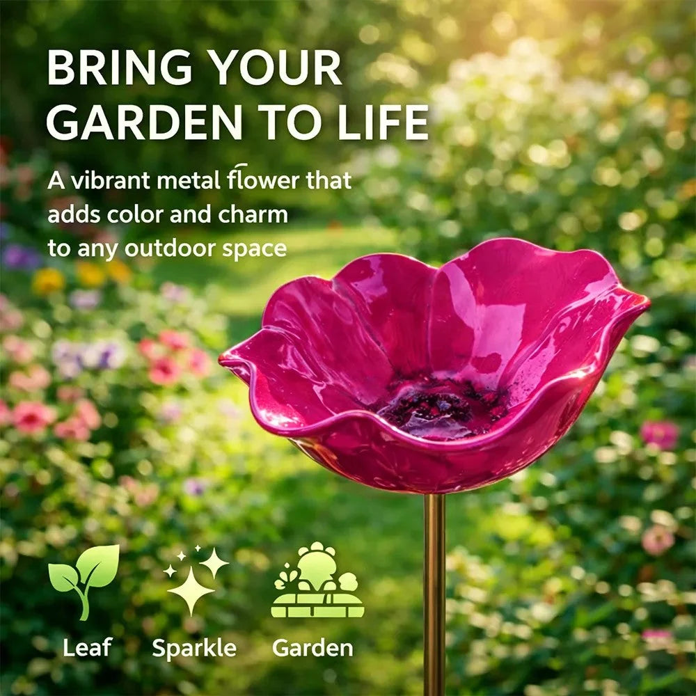 Outdoor-Ready Flower Garden Stake for Garden Display