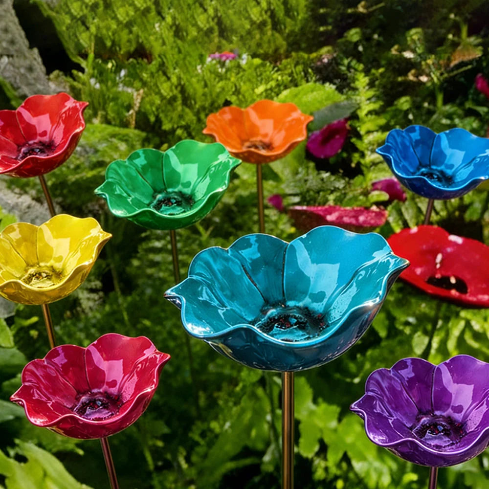 Outdoor-Ready Flower Garden Stake for Garden Display