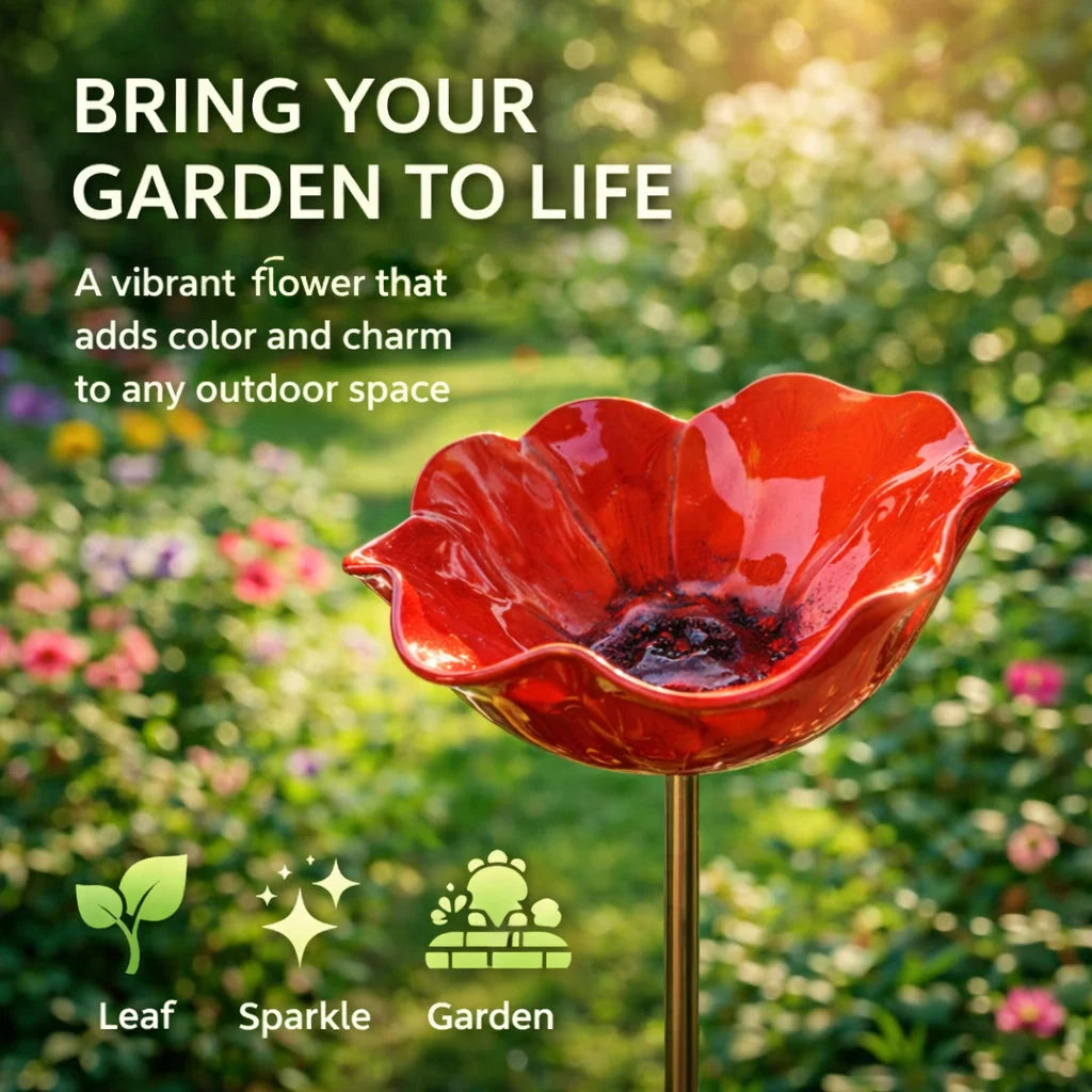 Outdoor-Ready Flower Garden Stake for Garden Display