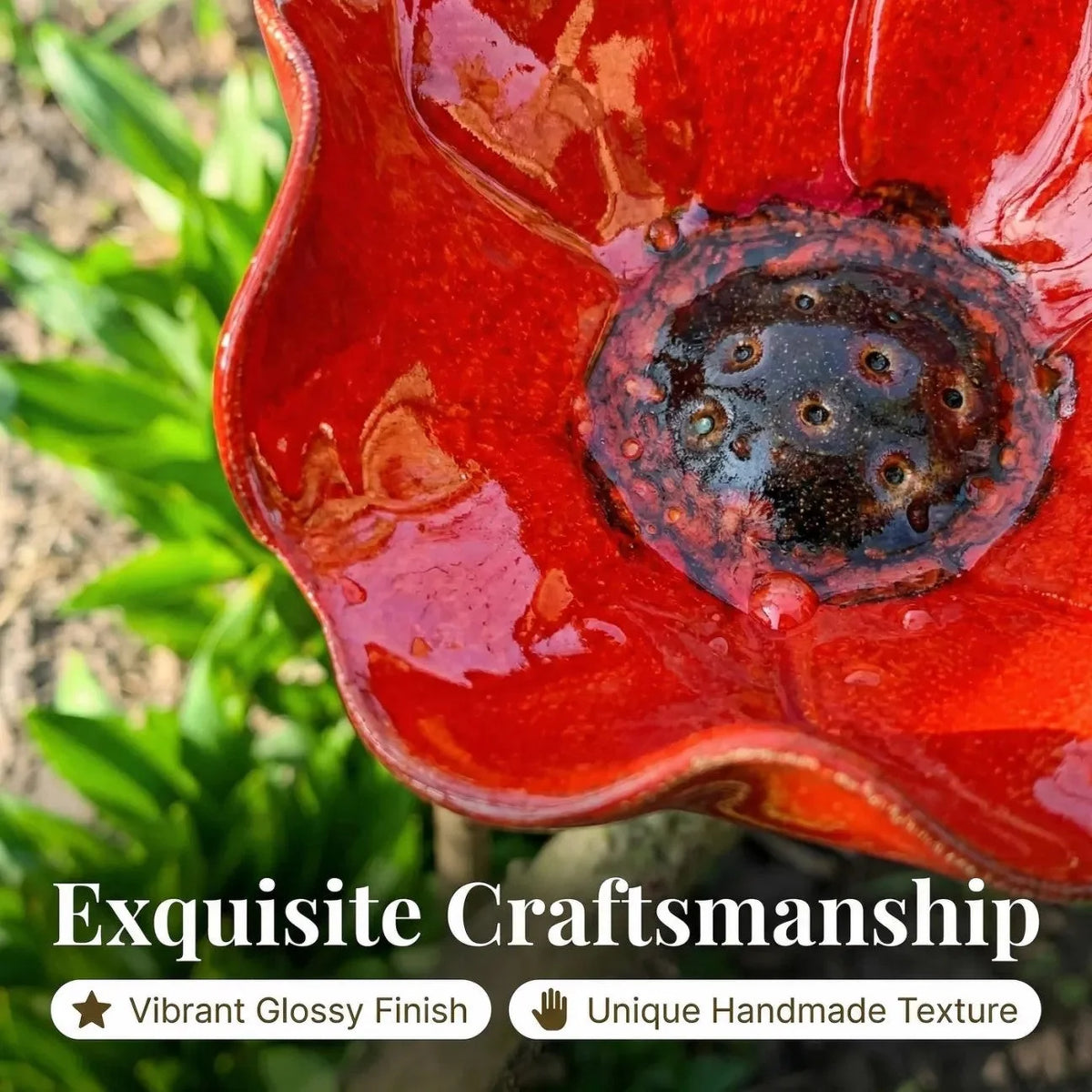 Outdoor-Ready Flower Garden Stake for Garden Display