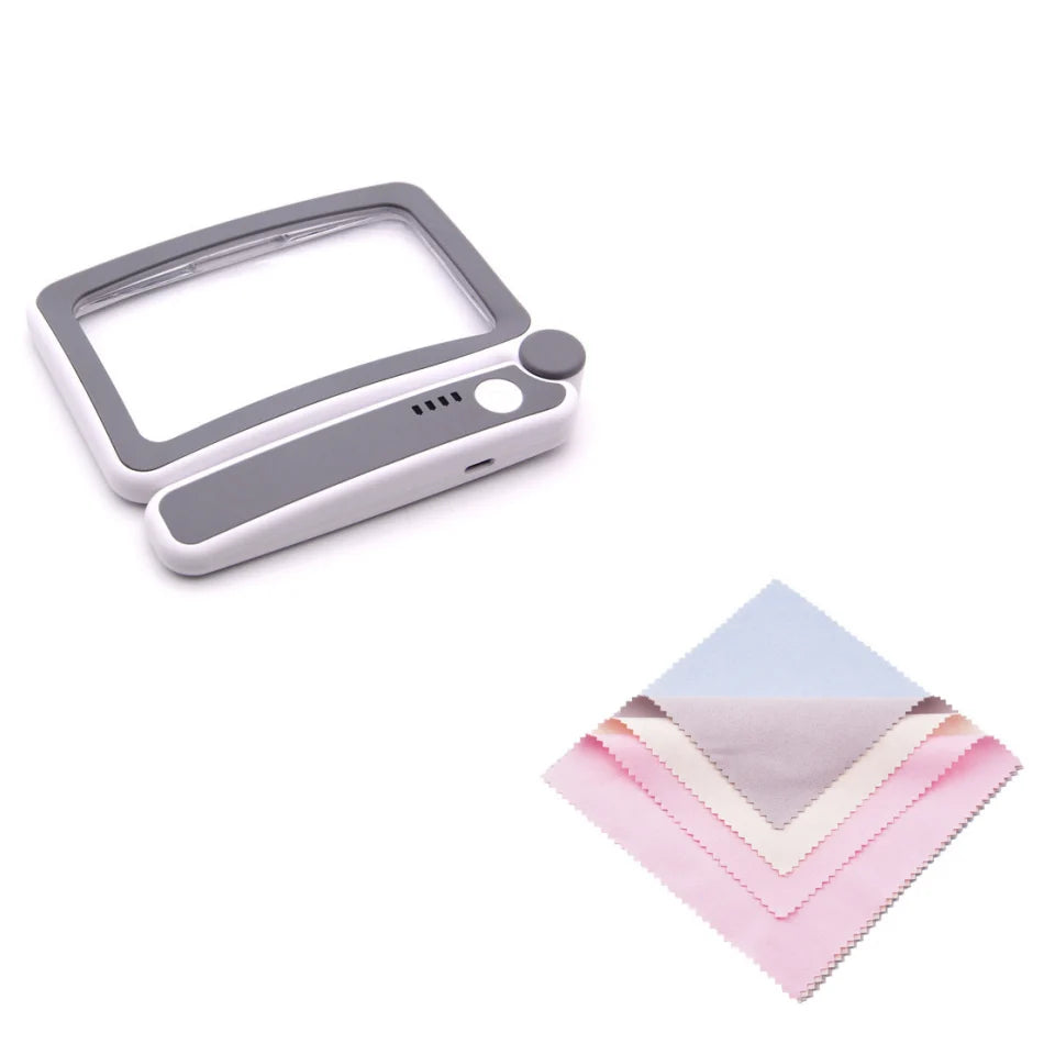 Illuminated 4X Foldable Reading Magnifier