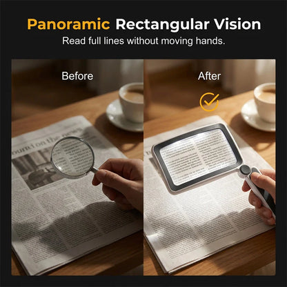 Illuminated 4X Foldable Reading Magnifier