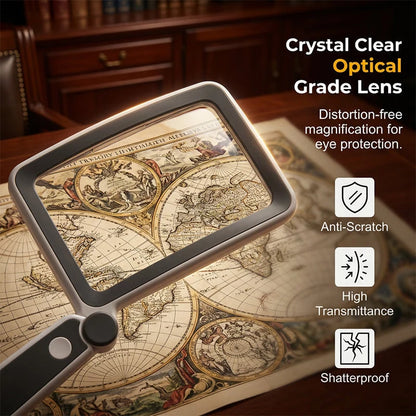 Illuminated 4X Foldable Reading Magnifier