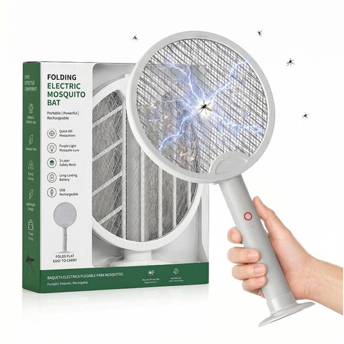 Purpose-Built 2-in-1 Foldable Electric Fly Swatter for Everyday Use