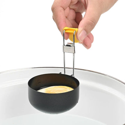 Practical Foldable Non-Stick Egg Poacher Mold for Kitchen Prep