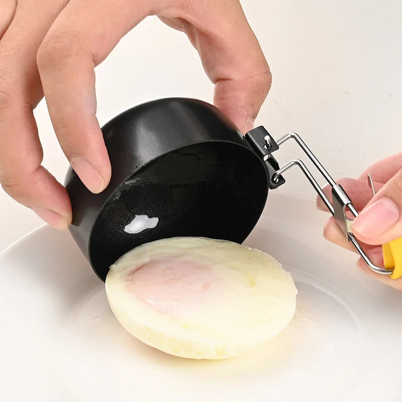 Practical Foldable Non-Stick Egg Poacher Mold for Kitchen Prep