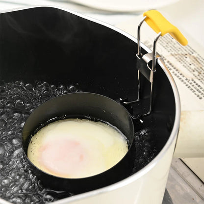 Practical Foldable Non-Stick Egg Poacher Mold for Kitchen Prep