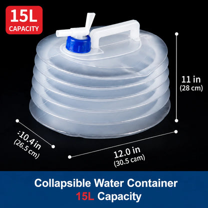 Vehicle-Ready Foldable outdoor vehicle water container for Garage Use