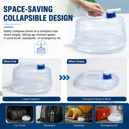 Vehicle-Ready Foldable outdoor vehicle water container for Garage Use