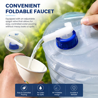 Vehicle-Ready Foldable outdoor vehicle water container for Garage Use