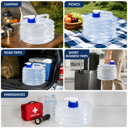 Vehicle-Ready Foldable outdoor vehicle water container for Garage Use