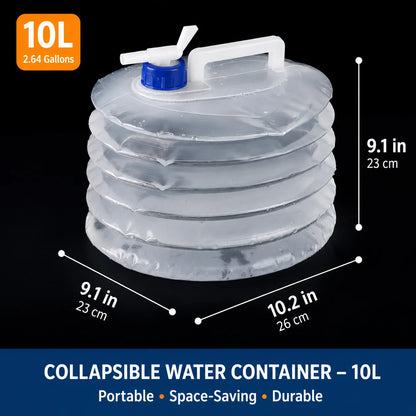 Vehicle-Ready Foldable outdoor vehicle water container for Garage Use