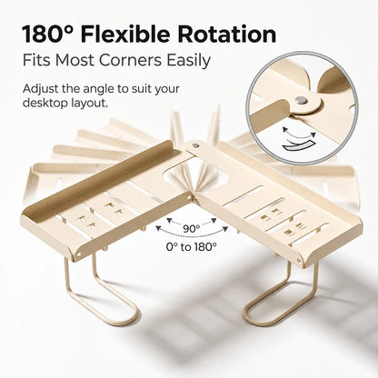Space-Saving Adjustable Foldable Over-Faucet Shelf