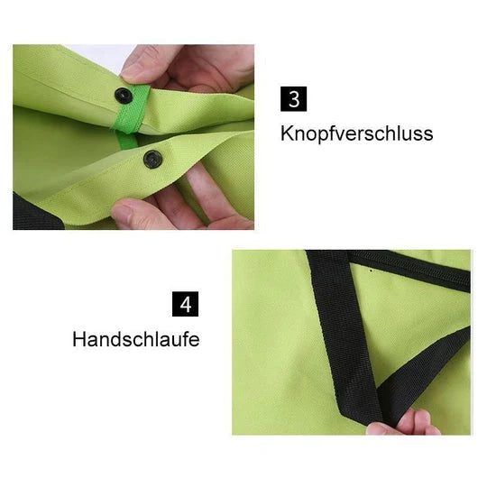Space-Saving Foldable 2-in-1 Shopping Bag for Organized Storage