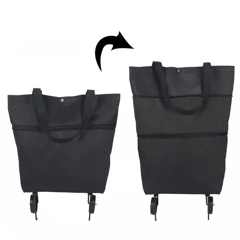 Space-Saving Foldable 2-in-1 Shopping Bag for Organized Storage