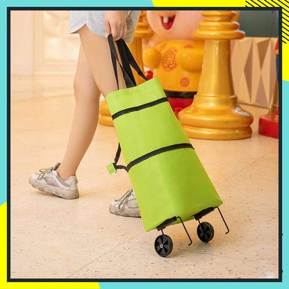 Space-Saving Foldable 2-in-1 Shopping Bag for Organized Storage