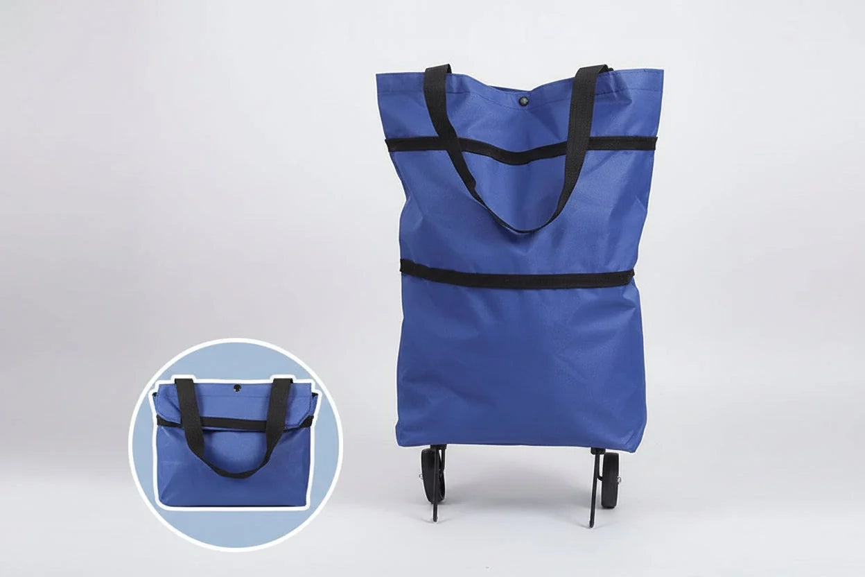 Vehicle-Ready Foldable Grocery Cart Bag – The Rolling Shopping Bag
