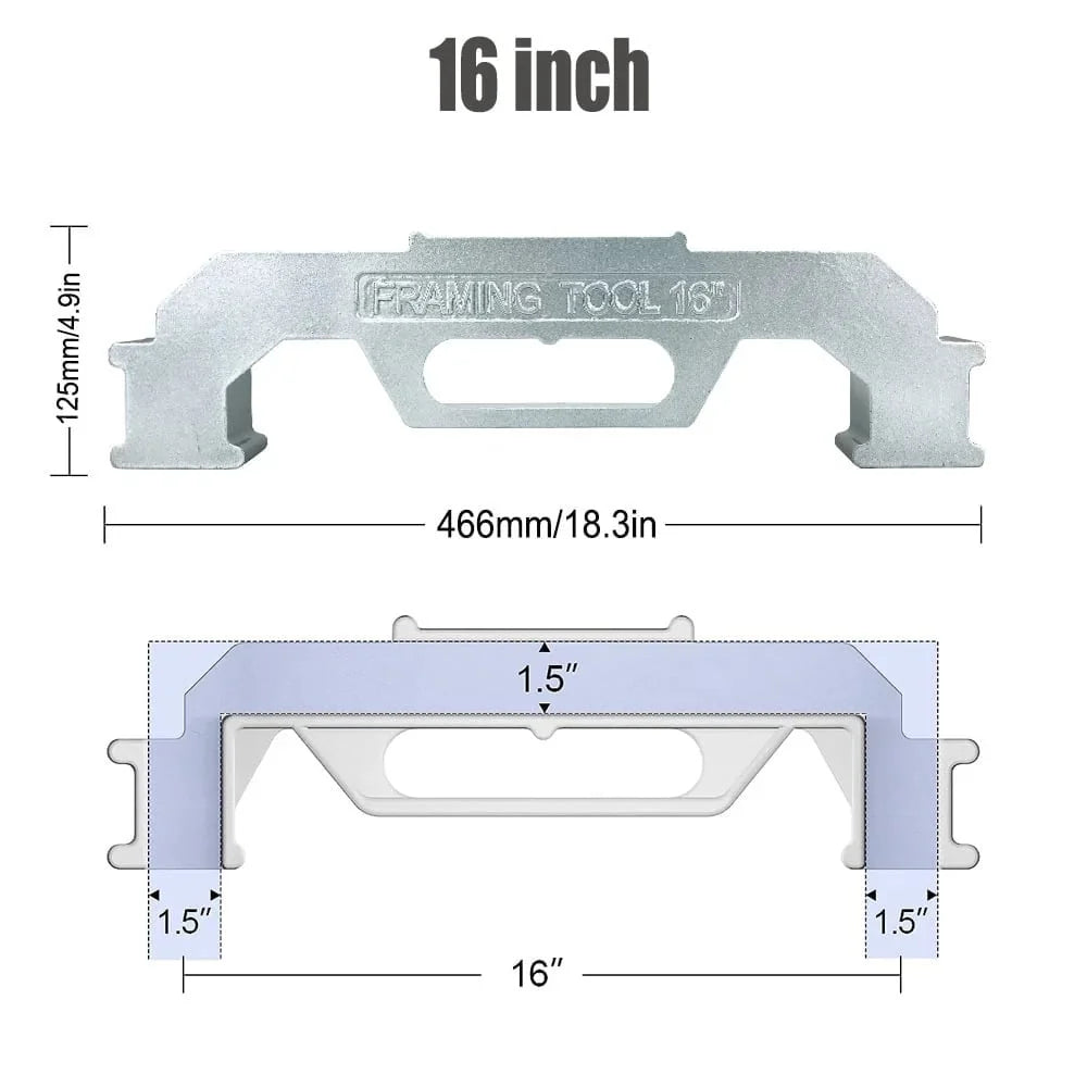 Workshop-Ready Framing Tool, 12/14/16 Inch On-Center Stud Layout
