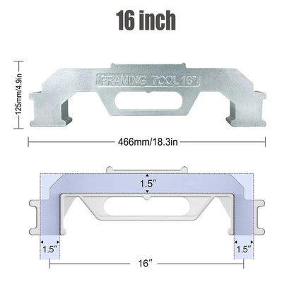 Workshop-Ready Framing Tool, 12/14/16 Inch On-Center Stud Layout