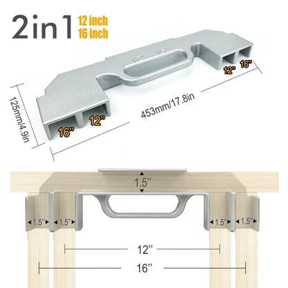Workshop-Ready Framing Tool, 12/14/16 Inch On-Center Stud Layout