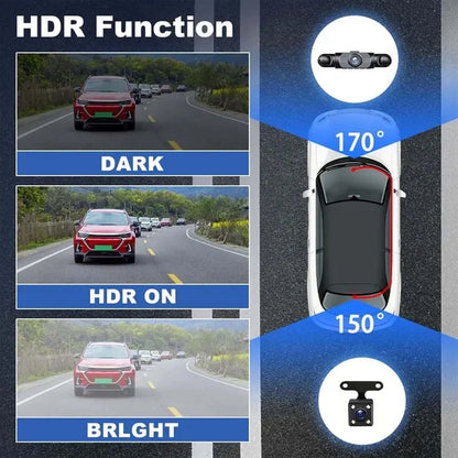 Vehicle-Ready Full View Car Dashcam System for Garage Use