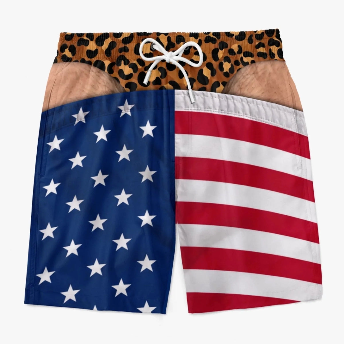 Purpose-Built Funny Patriotic Men Swim Trunks - Personalized Birthday