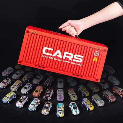 Vehicle-Ready 48 Mini Pull-Back Cars with Built-In Garage