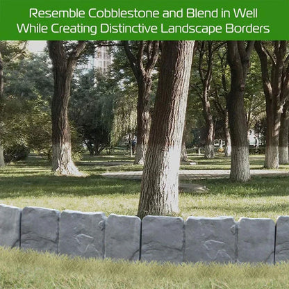 Outdoor-Ready Faux Stone Garden Edging Border for Garden Display