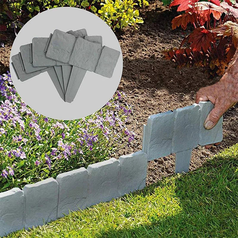Outdoor-Ready Faux Stone Garden Edging Border for Garden Display