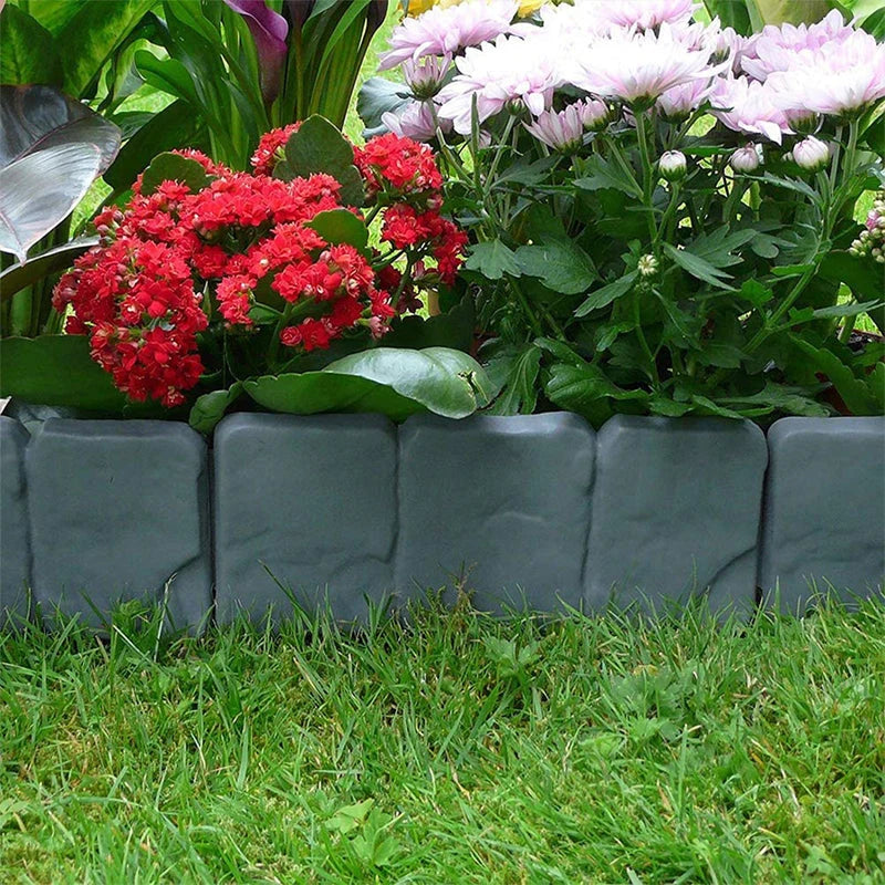 Outdoor-Ready Faux Stone Garden Edging Border for Garden Display