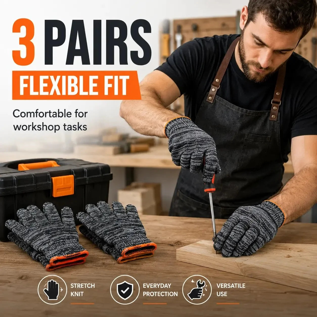 Outdoor Gardening Gloves for Men & Women– Breathable Stretch Work