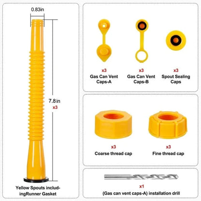 Hands-On Universal Gas Can Spout Replacement Kit – Flexible