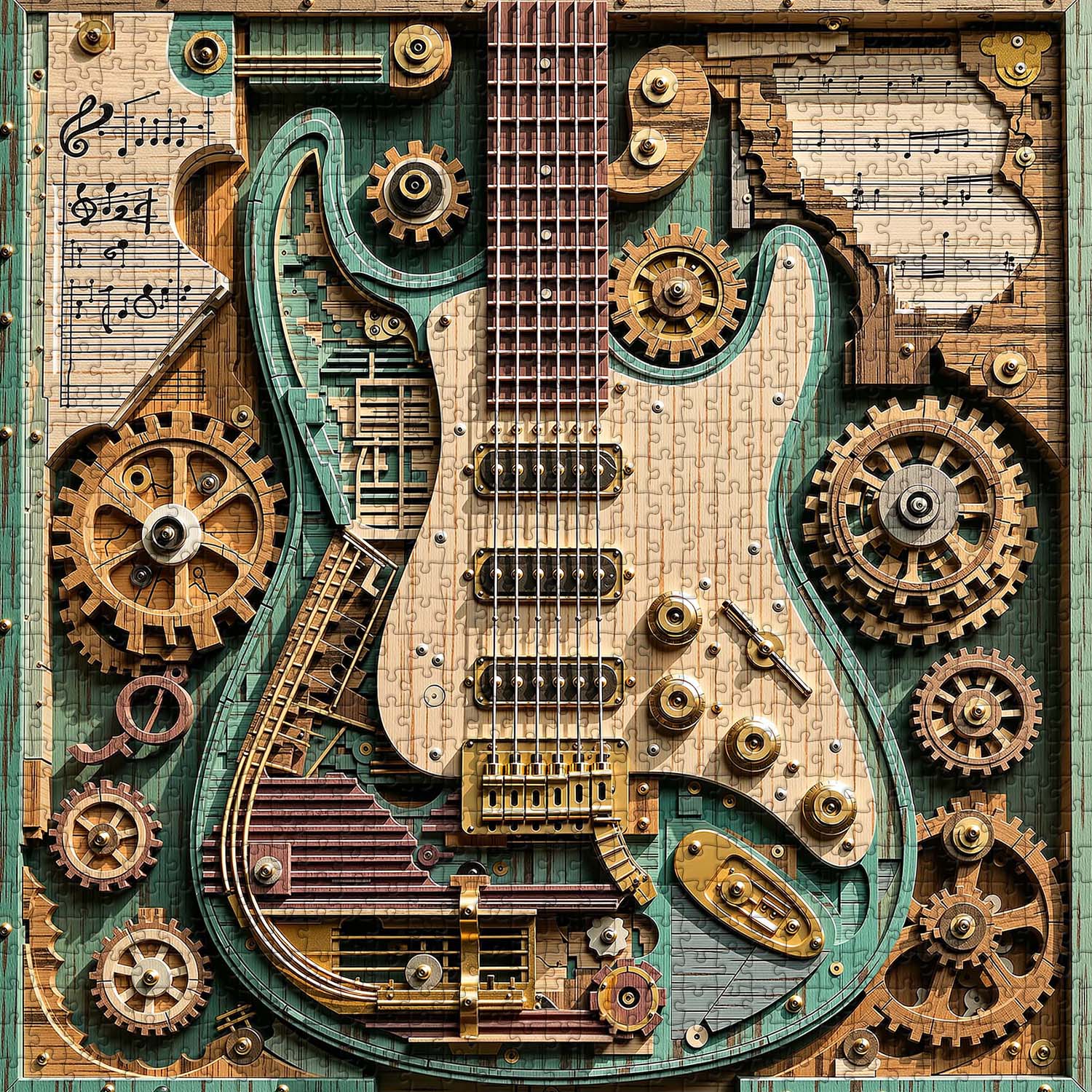Hands-On Gears & Strings Jigsaw Puzzle 1000 Piece for Creative Play