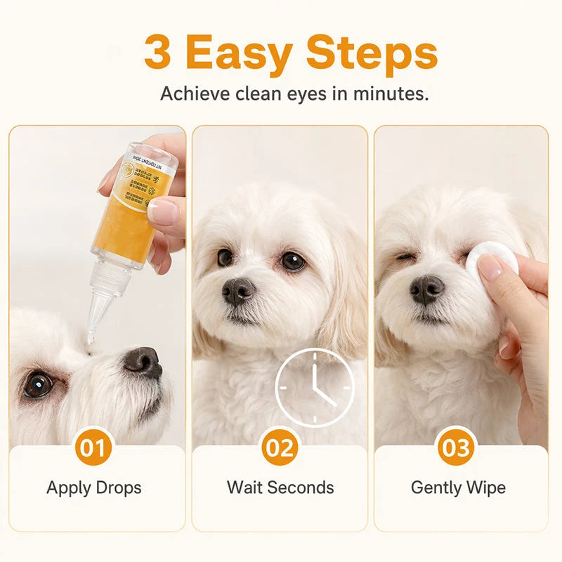 Gentle Pet Eye-Care Solution for Cleansing Around the Eyes