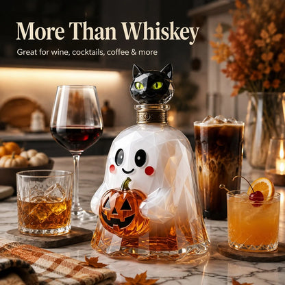 Purpose-Built Ghost Pumpkin Decanter Spooky Glass Whiskey