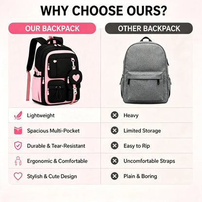 Spacious and Durable School Backpack for Teen Girls