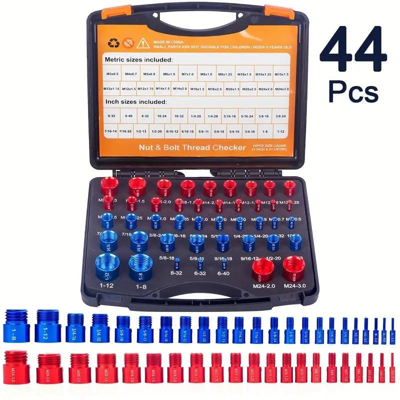 Purpose-Built 44-Piece Alloy Nut – Thread Inspector for Everyday Use