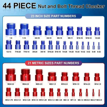 Purpose-Built 44-Piece Alloy Nut – Thread Inspector for Everyday Use