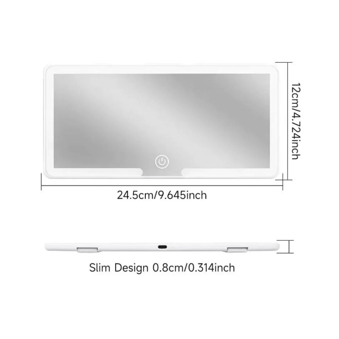 Vehicle-Ready LED Lighted Car Visor Mirror – Dimmable Auto Makeup