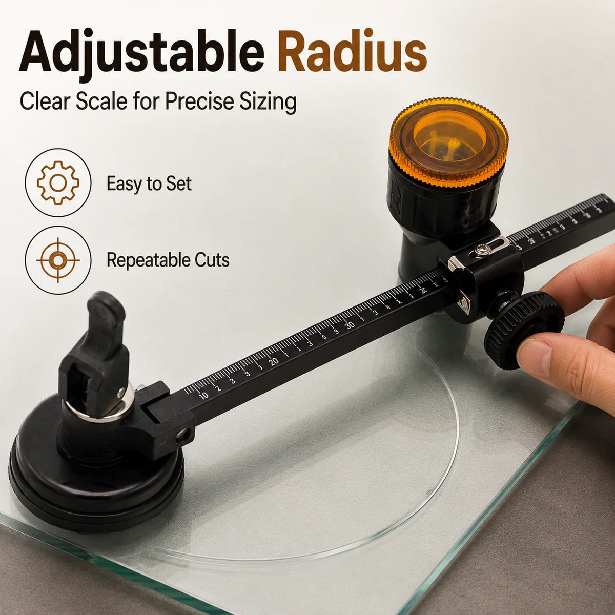 Adjustable Glass Circle Cutter for Tile and Ceramic, up to 300mm