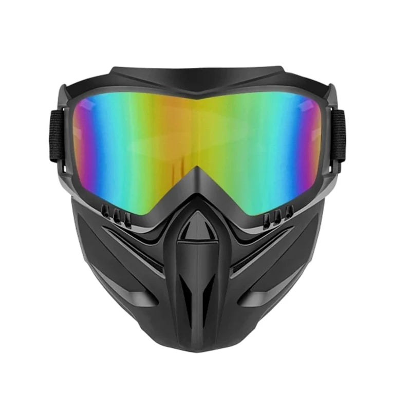 Versatile Detachable Full Face Goggle Mask