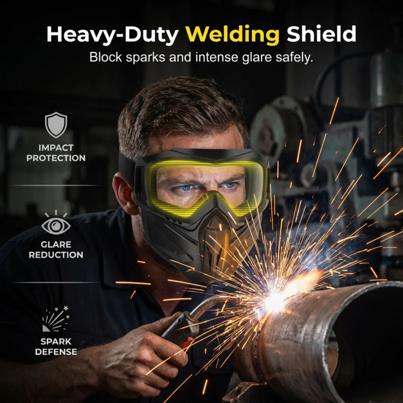 Versatile Detachable Full Face Goggle Mask