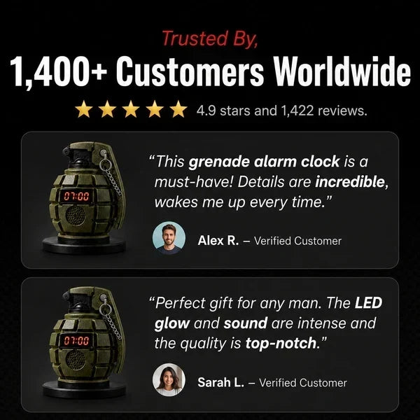 Purpose-Built Grenade Alarm Clock for Everyday Use