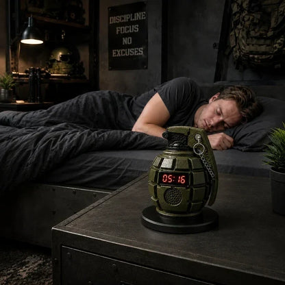 Purpose-Built Grenade Alarm Clock for Everyday Use