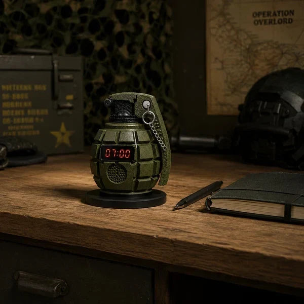 Purpose-Built Grenade Alarm Clock for Everyday Use