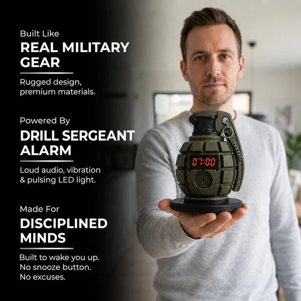 Purpose-Built Grenade Alarm Clock for Everyday Use